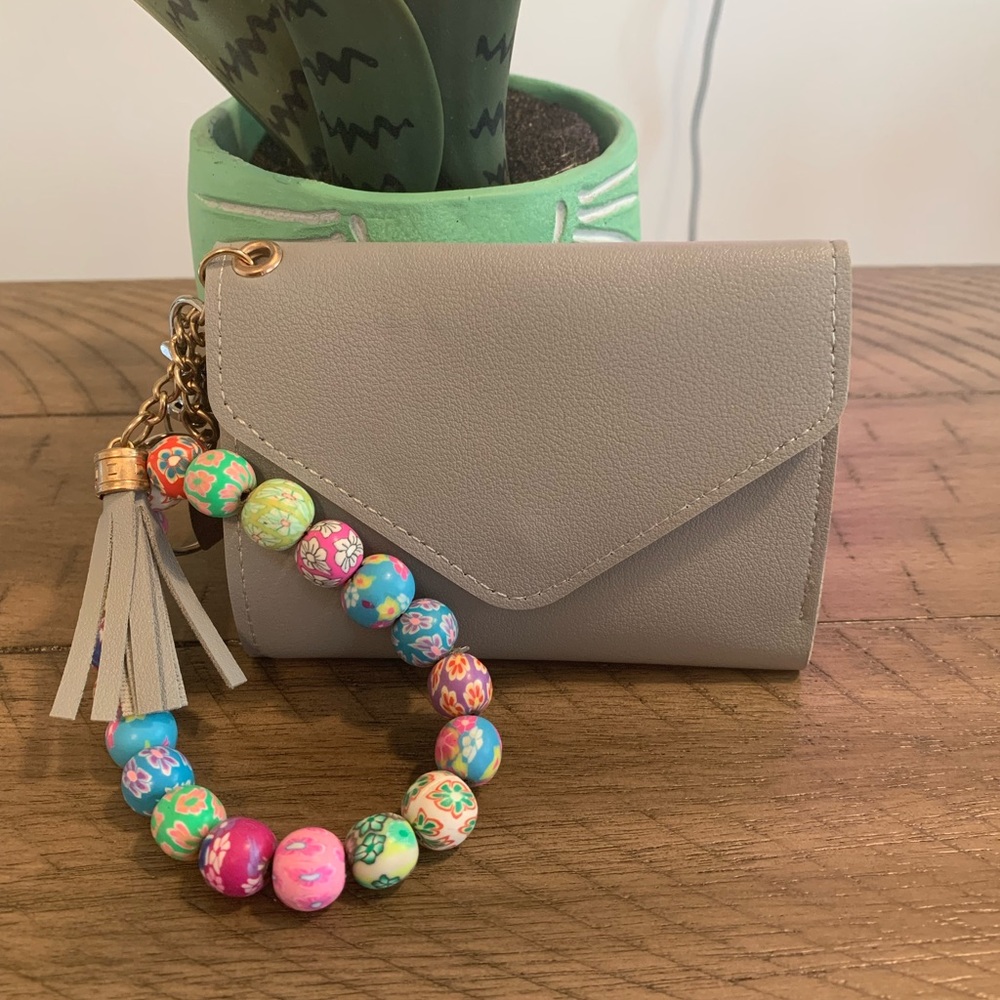 Gray wrist wallets